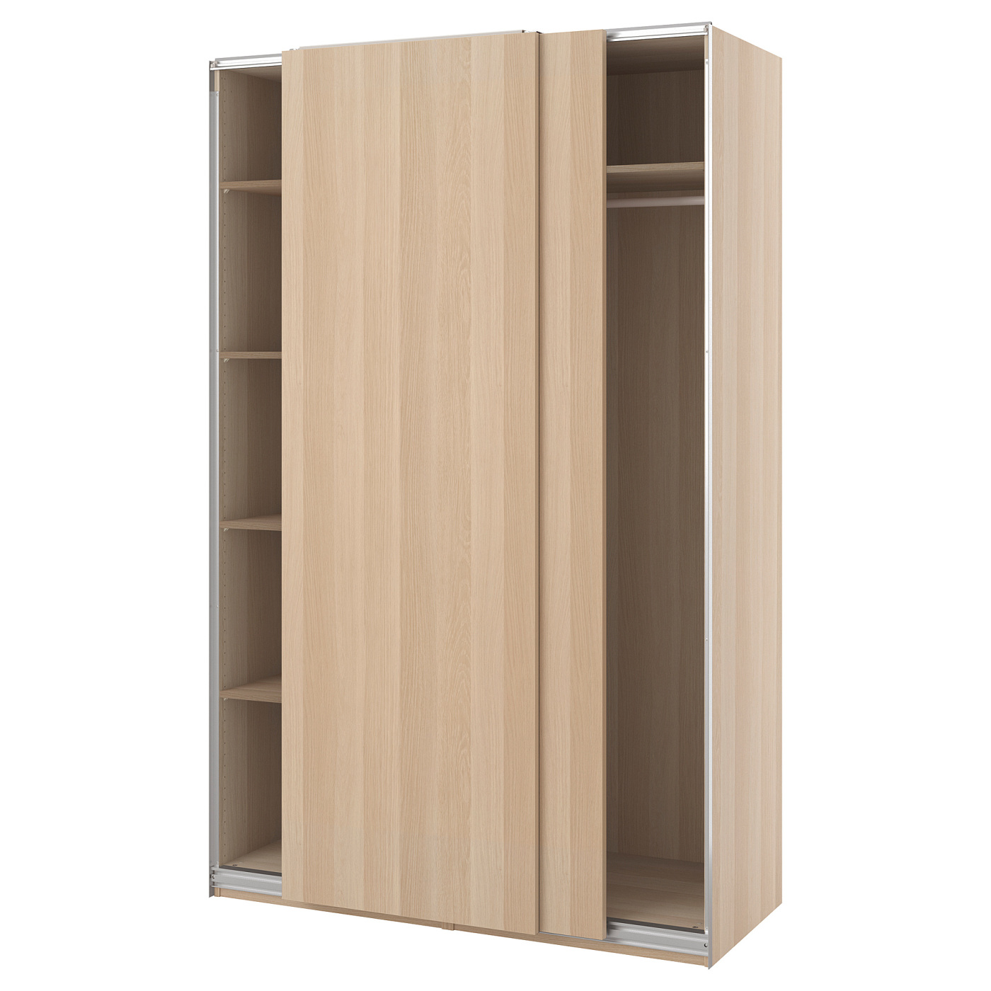 PAX / HASVIK wardrobe white stained oak effect/white stained oak