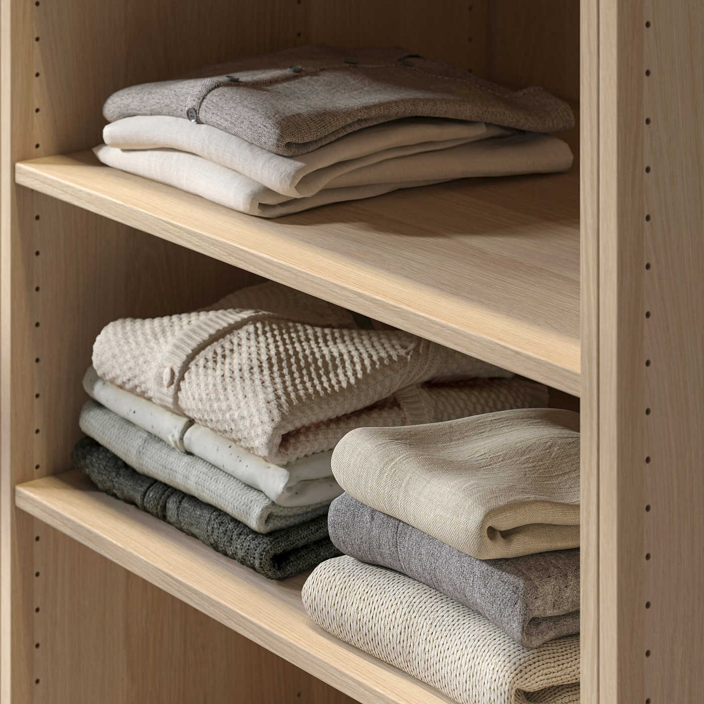 PAX / HASVIK wardrobe white stained oak effect/white stained oak