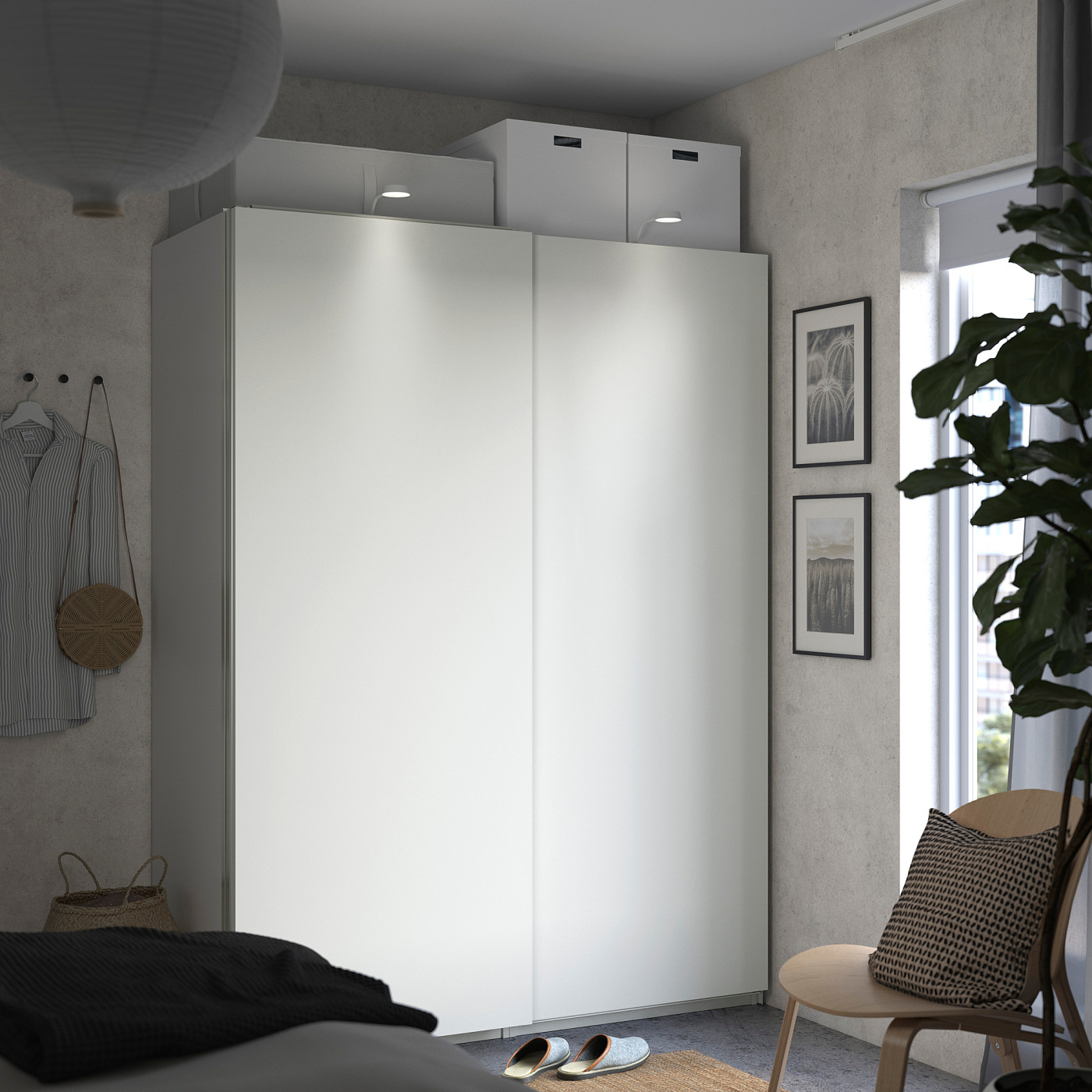PAX / HASVIK wardrobe white/white - IKEA