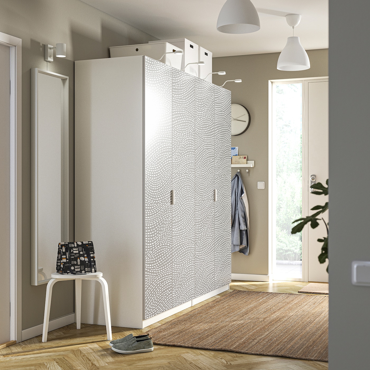 定価20,000 mim the wardrobe テーラード andesine PAX / MISTUDDEN wardrobe combination white/grey patterned - IKEA