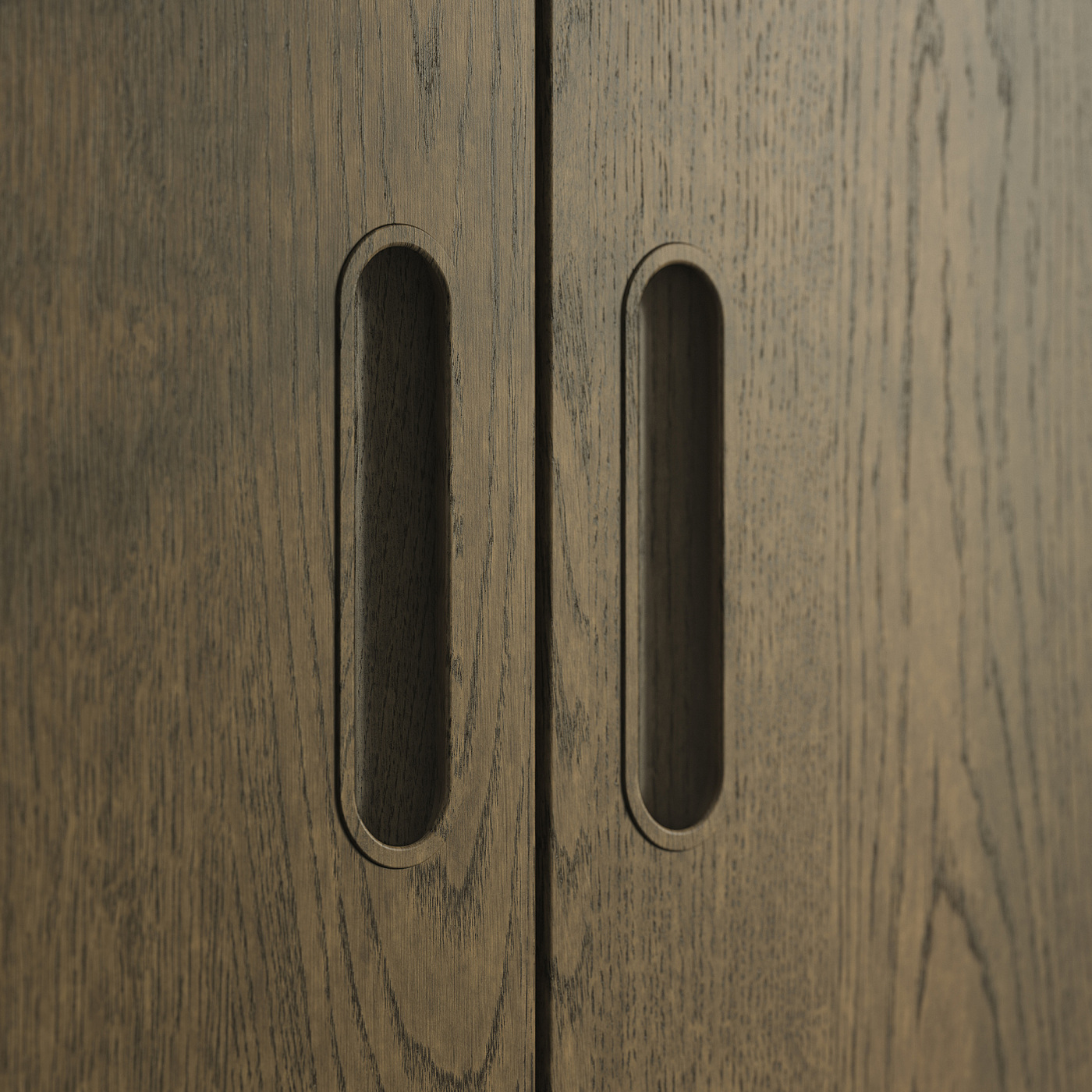 PAX / TONSTAD wardrobe combination dark grey/brown stained oak
