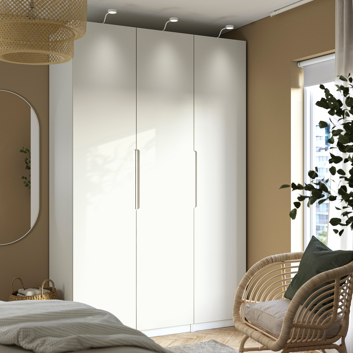 PAX / TONSTAD wardrobe combination white/off-white - IKEA