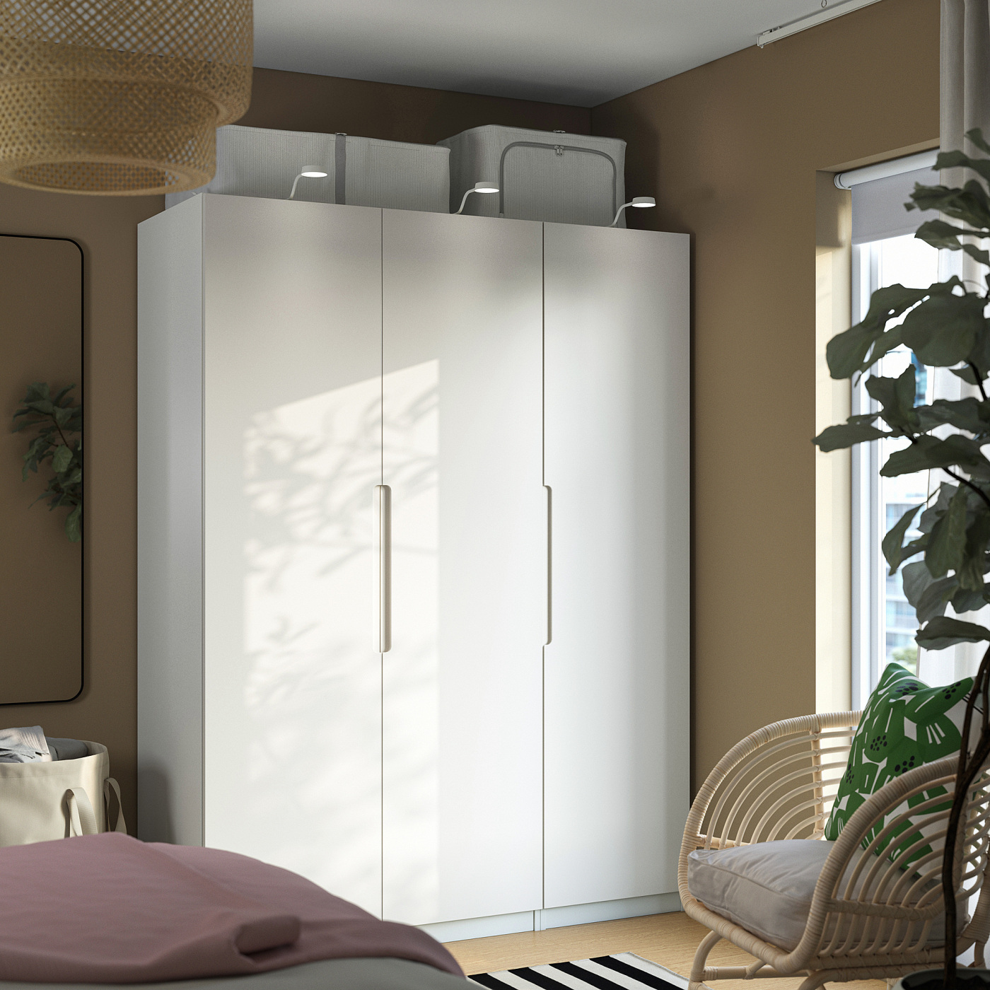 PAX / TONSTAD wardrobe combination white/off-white - IKEA