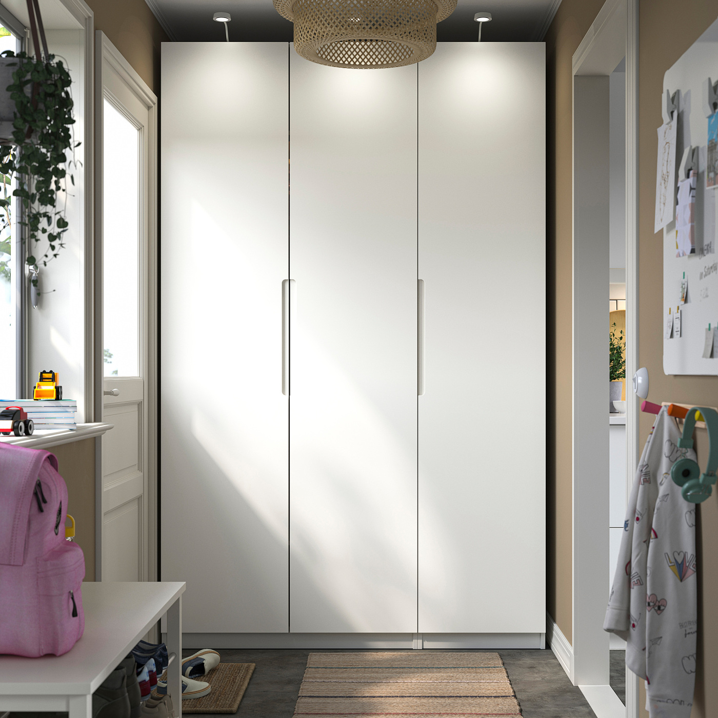 PAX / TONSTAD wardrobe combination white/off-white - IKEA