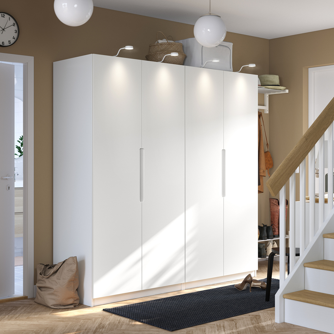 PAX / TONSTAD wardrobe combination white/off-white - IKEA