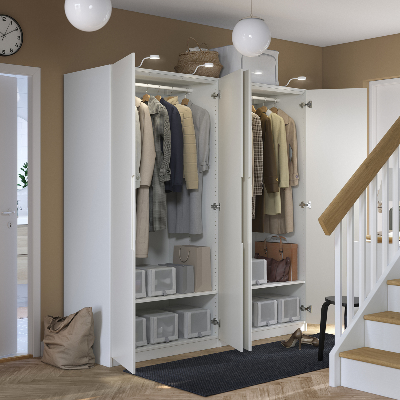 PAX / TONSTAD wardrobe combination white/off-white - IKEA