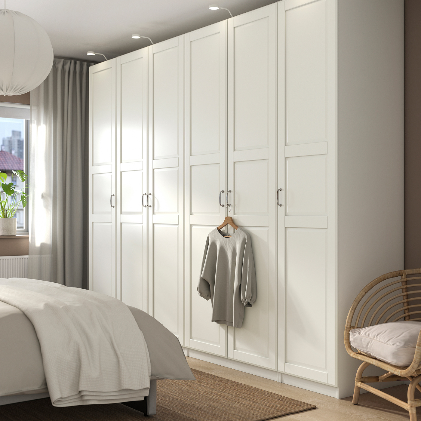 PAX / TYSSEDAL wardrobe combination white/white - IKEA