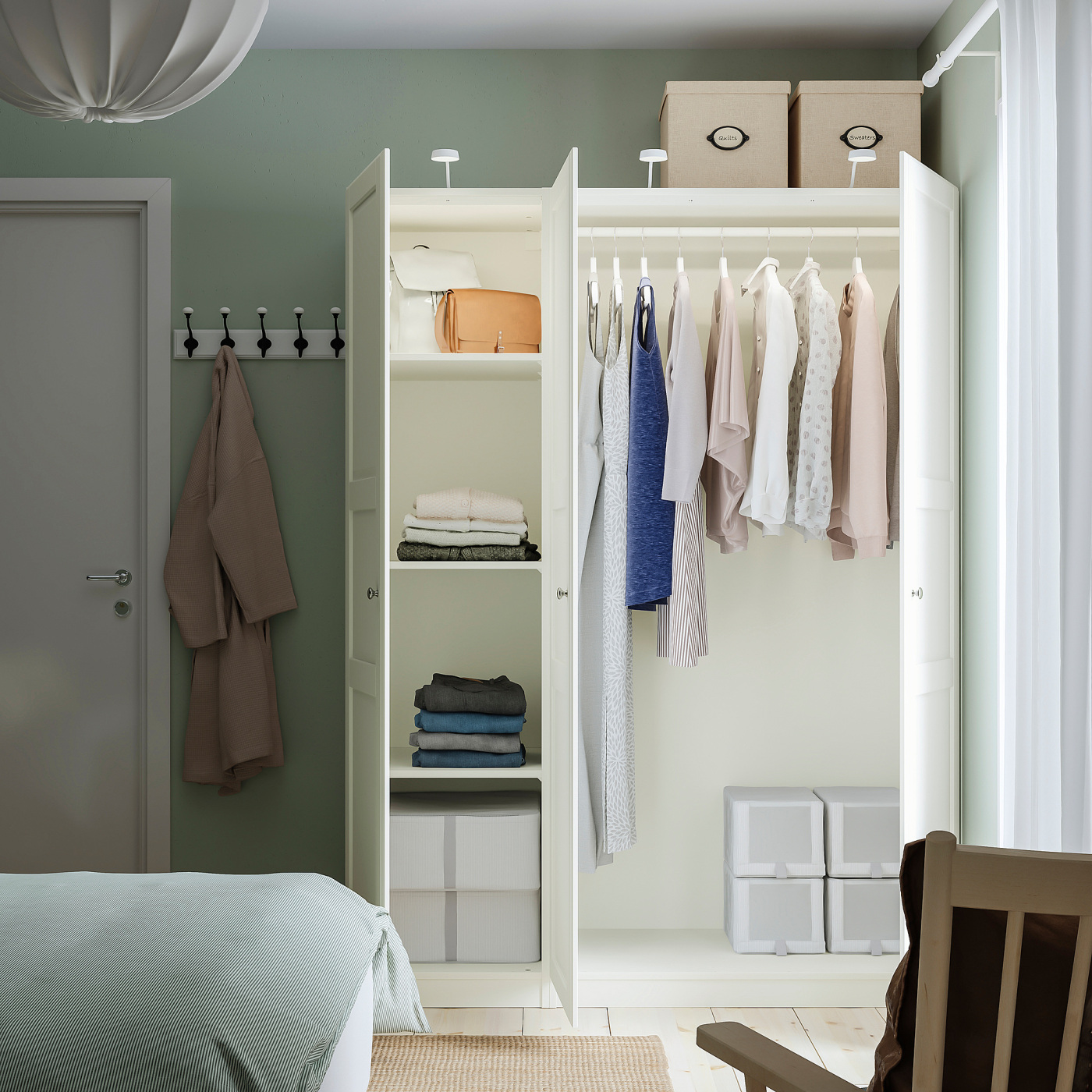 PAX / TYSSEDAL wardrobe combination white/white - IKEA
