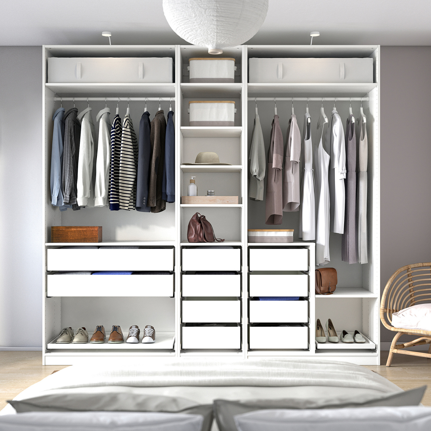 PAX wardrobe combination white - IKEA