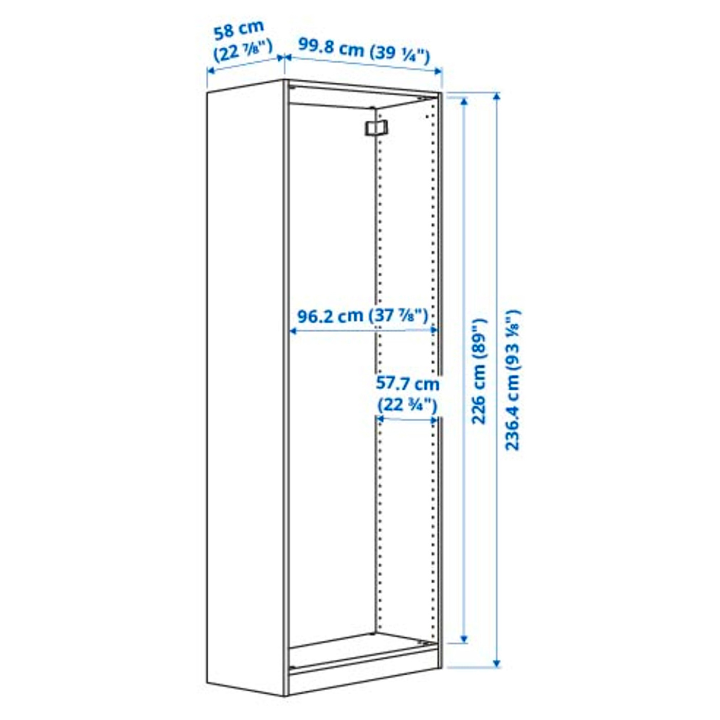 PAX wardrobe frame grey-beige - IKEA