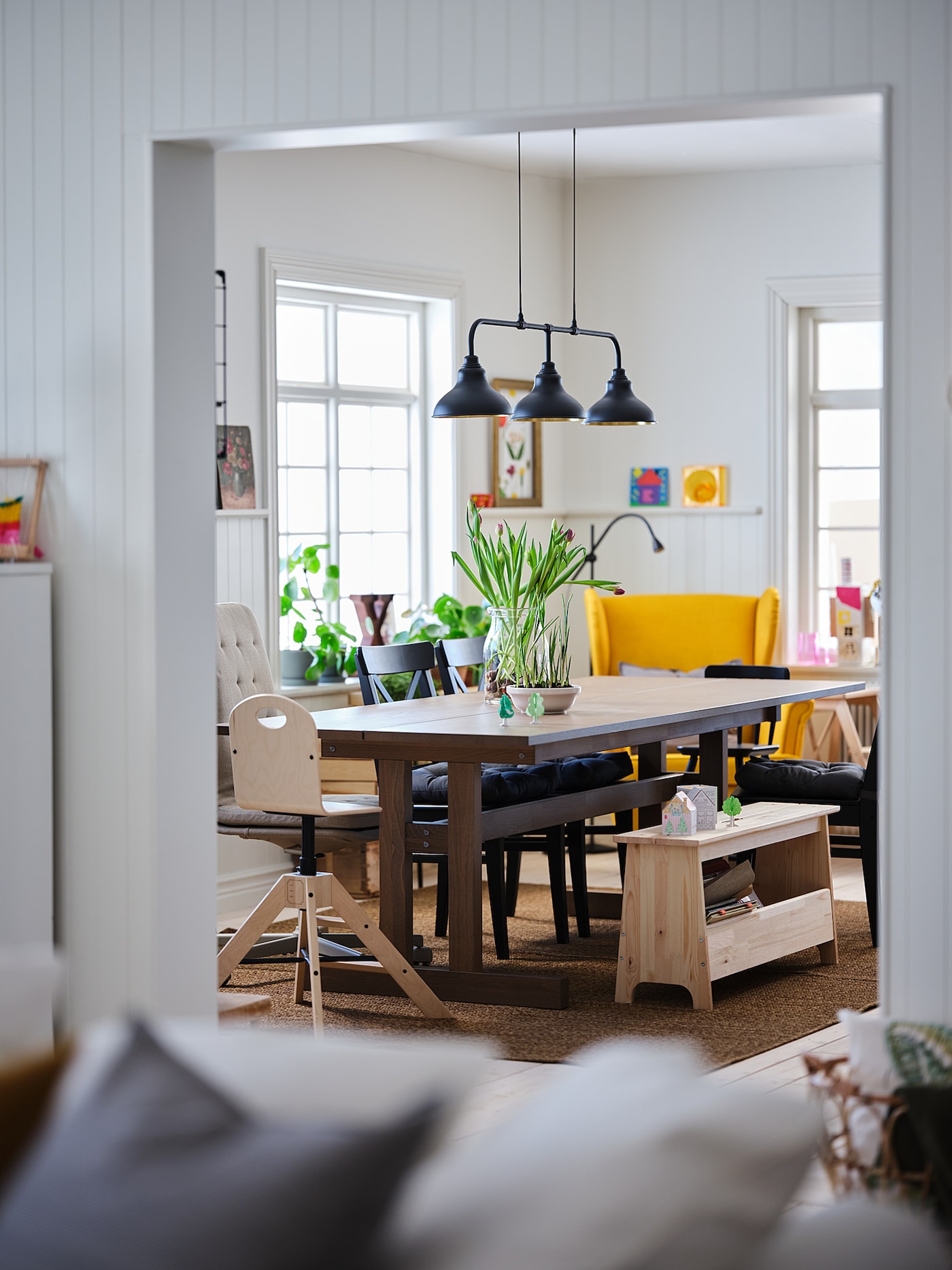PERJOHAN bench with storage pine - IKEA