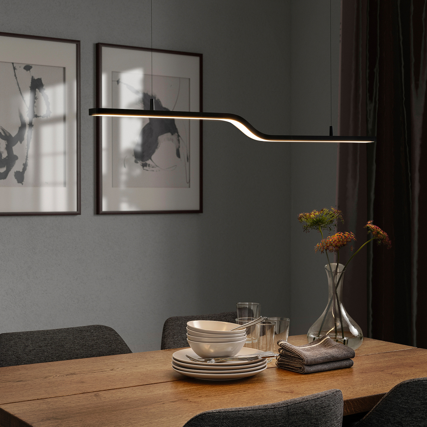 PILSKOTT LED pendant lamp smart black - IKEA