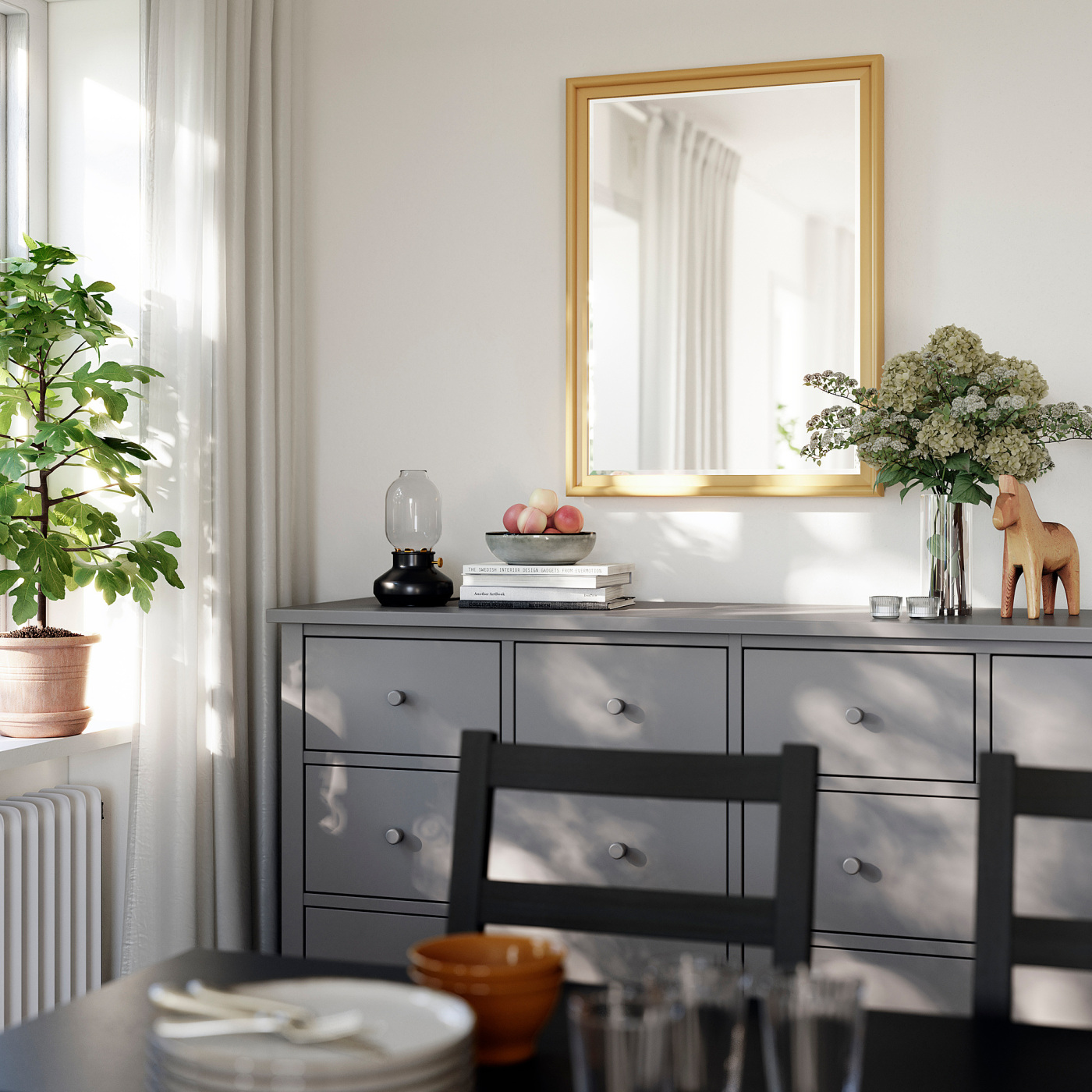 PINGSTSYREN mirror light yellow-beige - IKEA