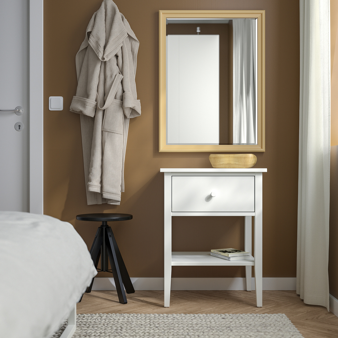PINGSTSYREN mirror light yellow-beige - IKEA