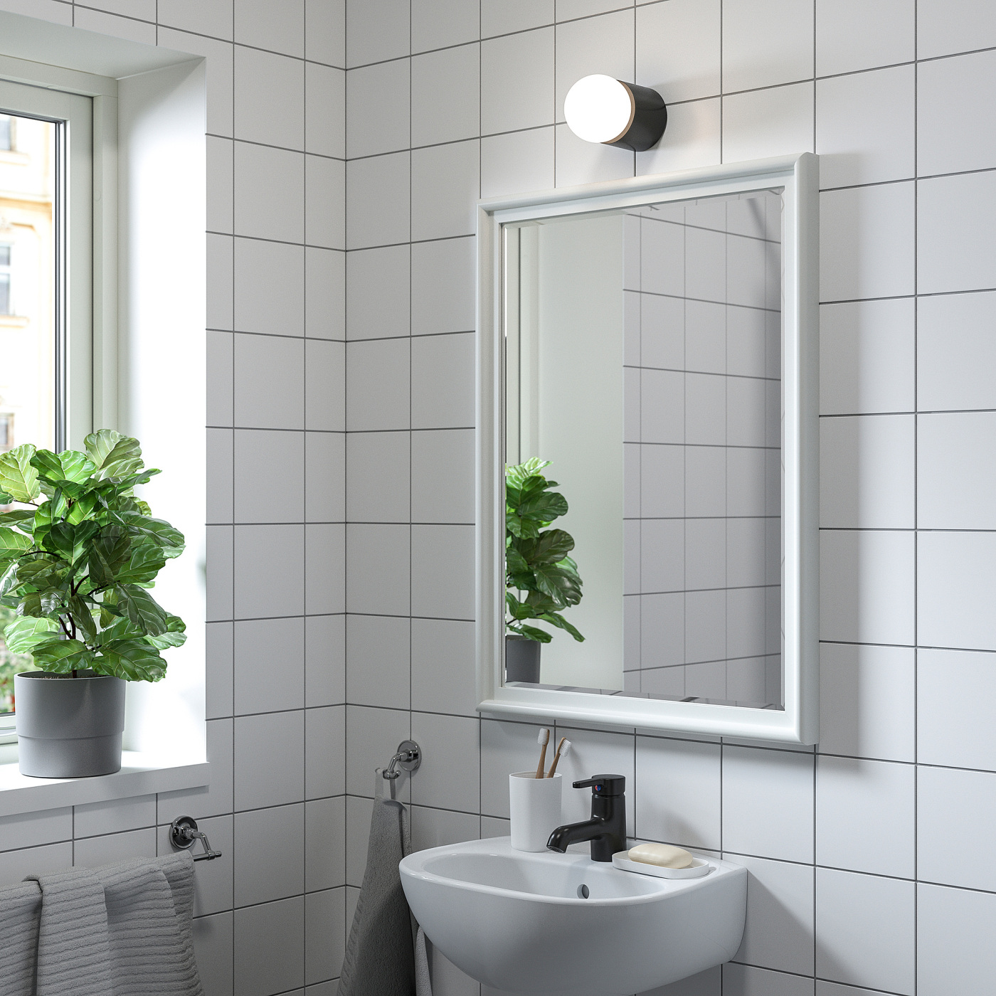 PINGSTSYREN mirror white - IKEA