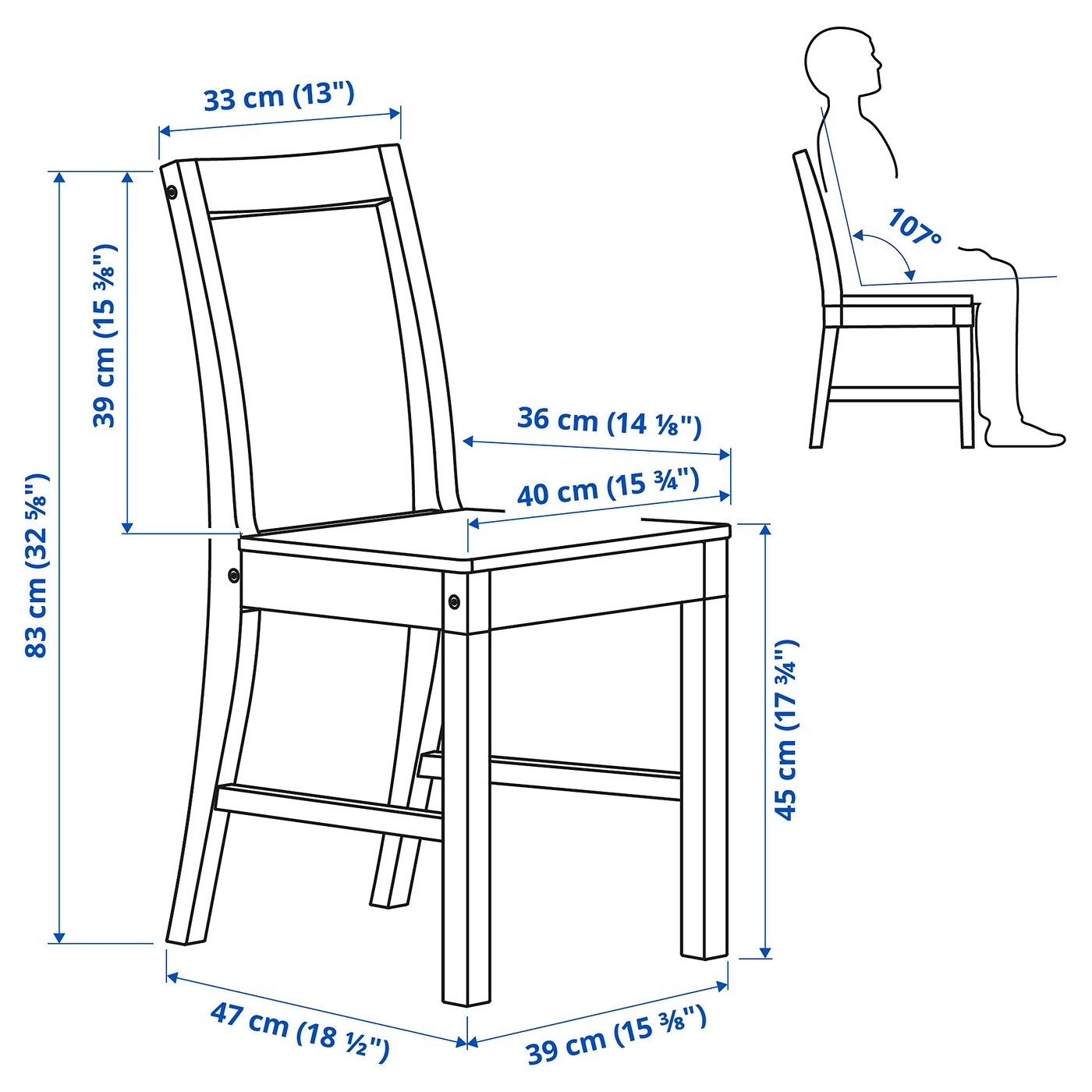 PINNTORP chair light brown stained - IKEA