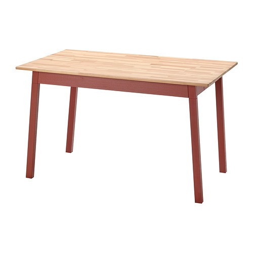 ■■ IKEA LERHAMN 118 x 74 x 75 ■■ LeRHAMN Table 118 x 74 cm Antique Light Shade / White Stain