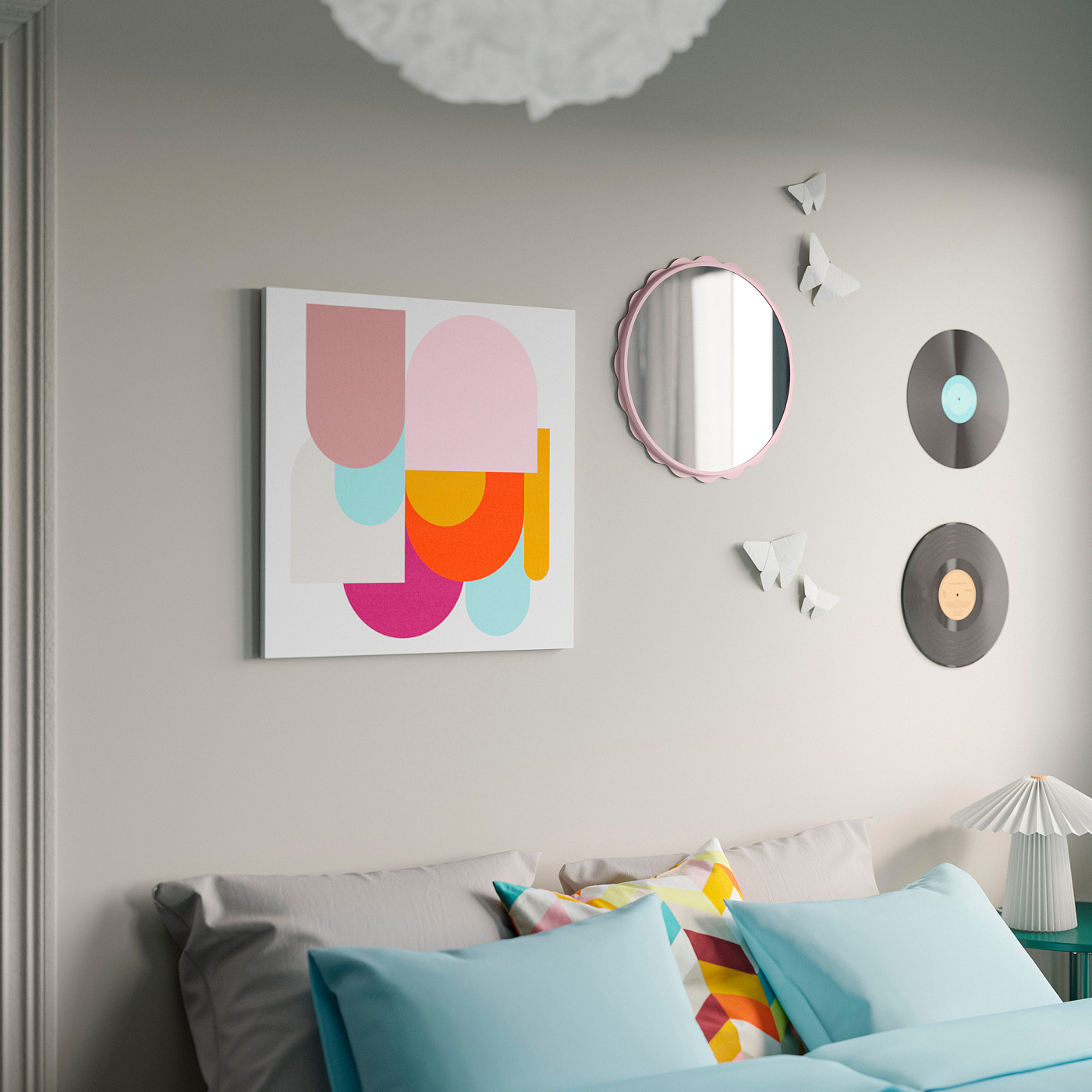 PJÄTTERYD picture colourful shapes - IKEA