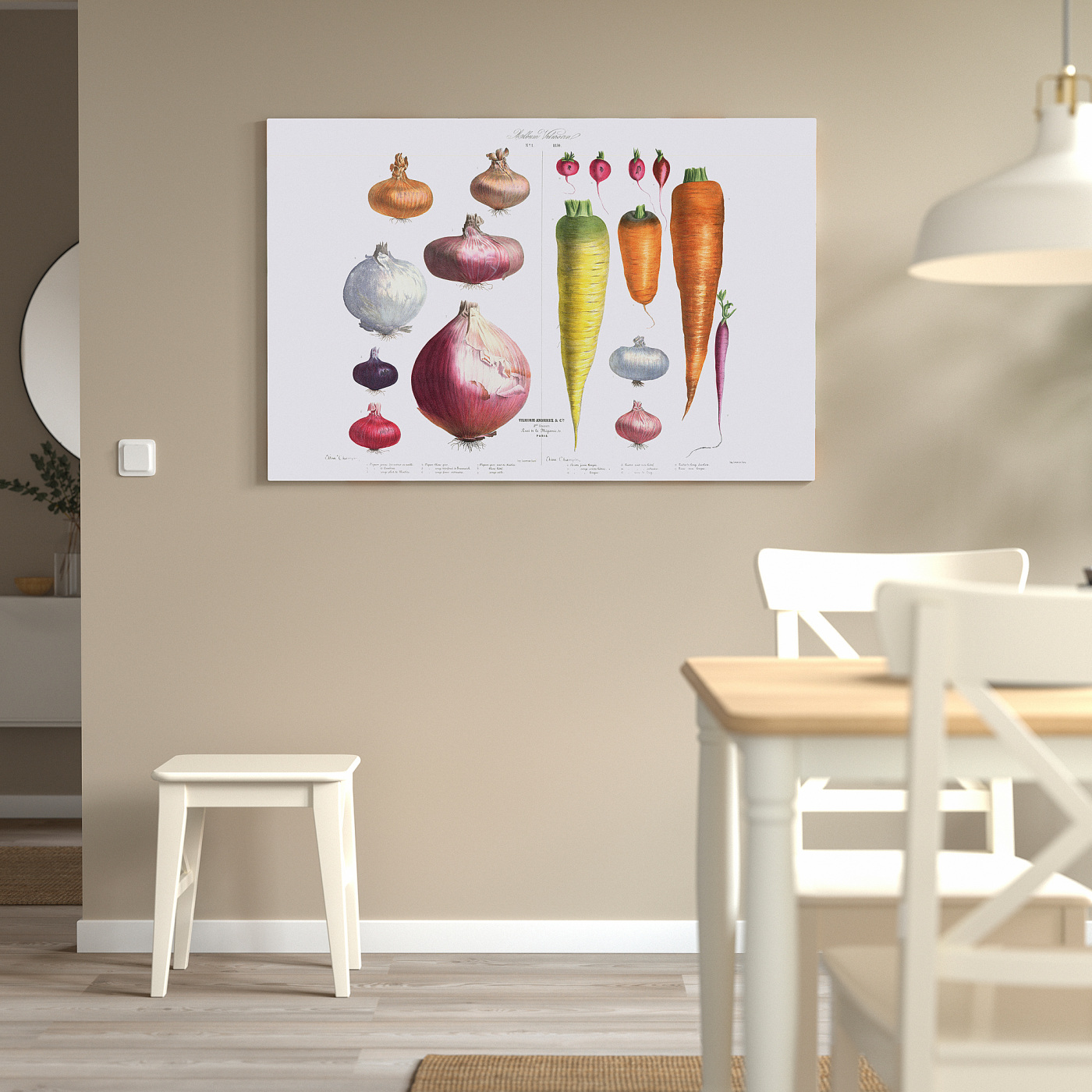 IKEA 絵画 PJÄTTERYD picture Onions, radishes and carrots - IKEA