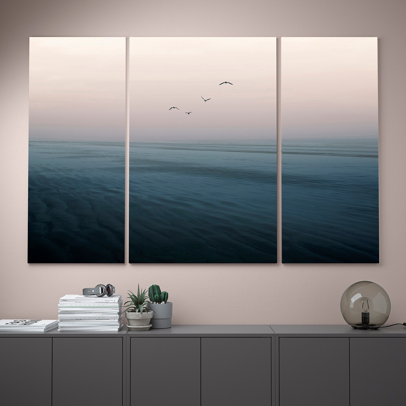 IKEA アートパネル 3点セット 海 PJATTERYD イケア PJÄTTERYD picture, set of 3 flying off - IKEA