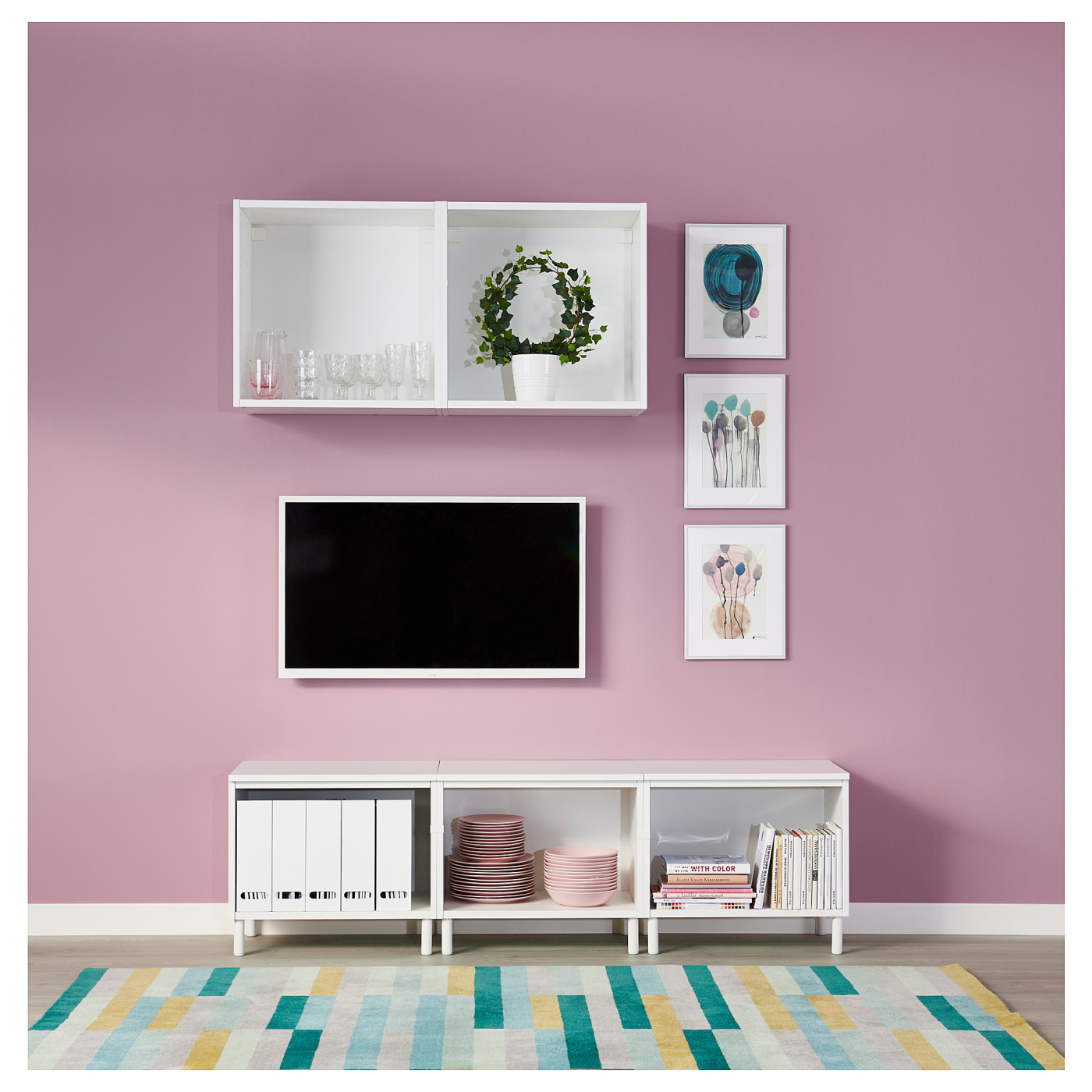 PLATSA cabinet white/Fonnes white - IKEA