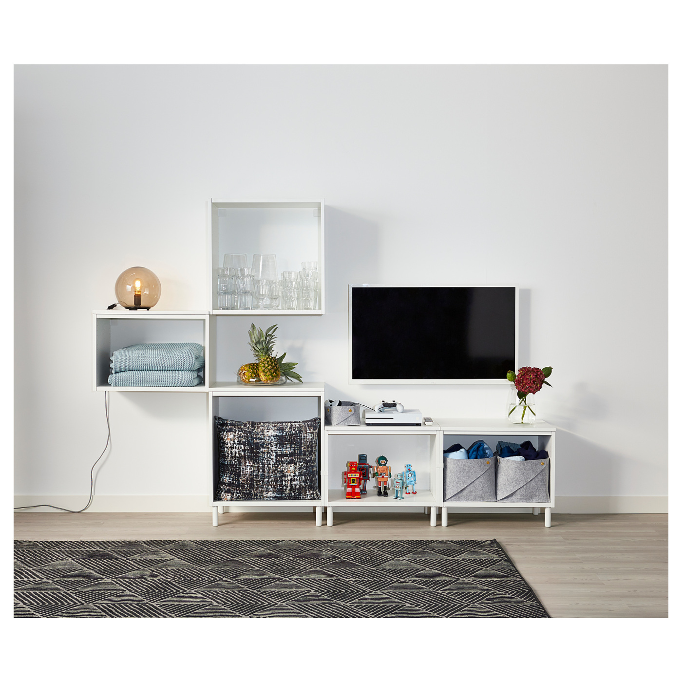 PLATSA cabinet white/Fonnes white - IKEA