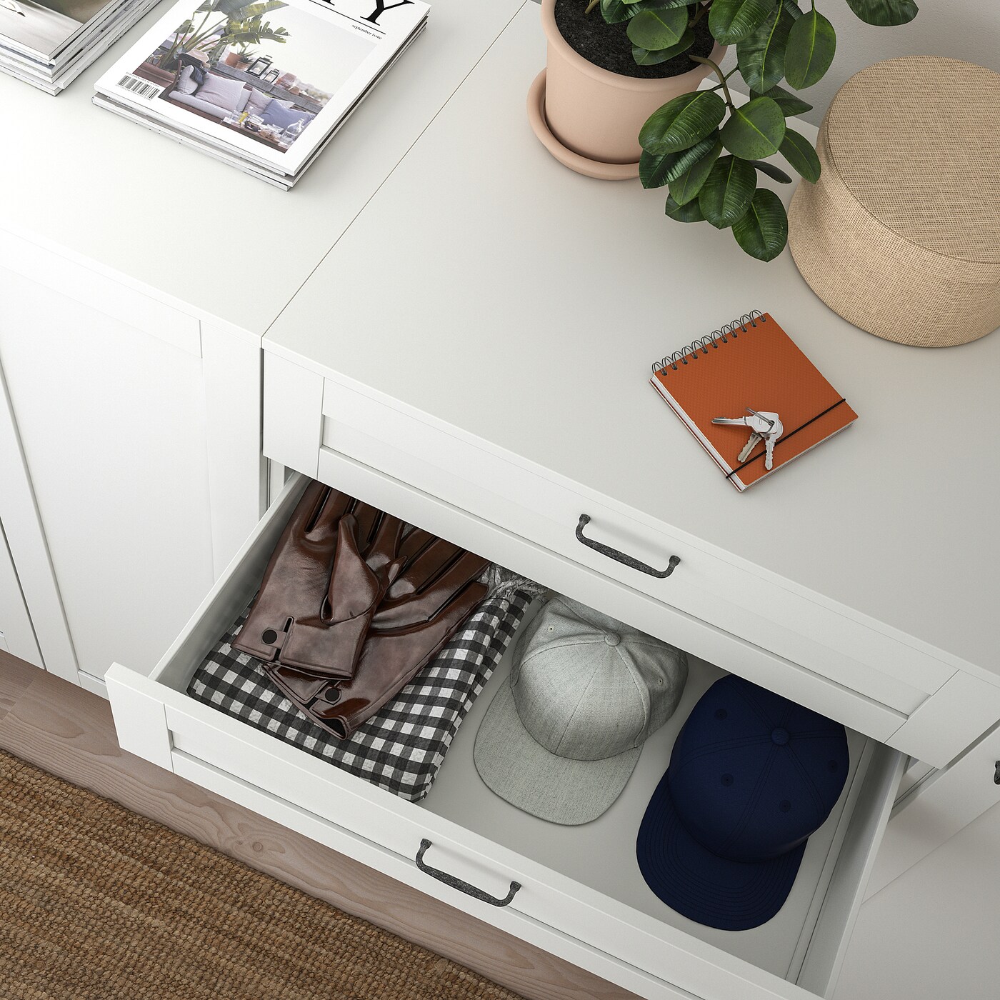 PLATSA cabinet with doors and drawers white/SANNIDAL white - IKEA
