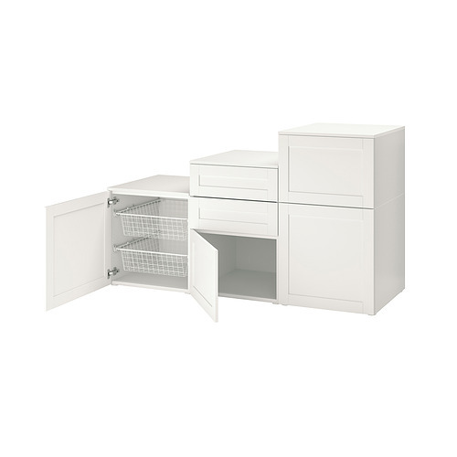 HÄLLAN storage combination with doors white - IKEA