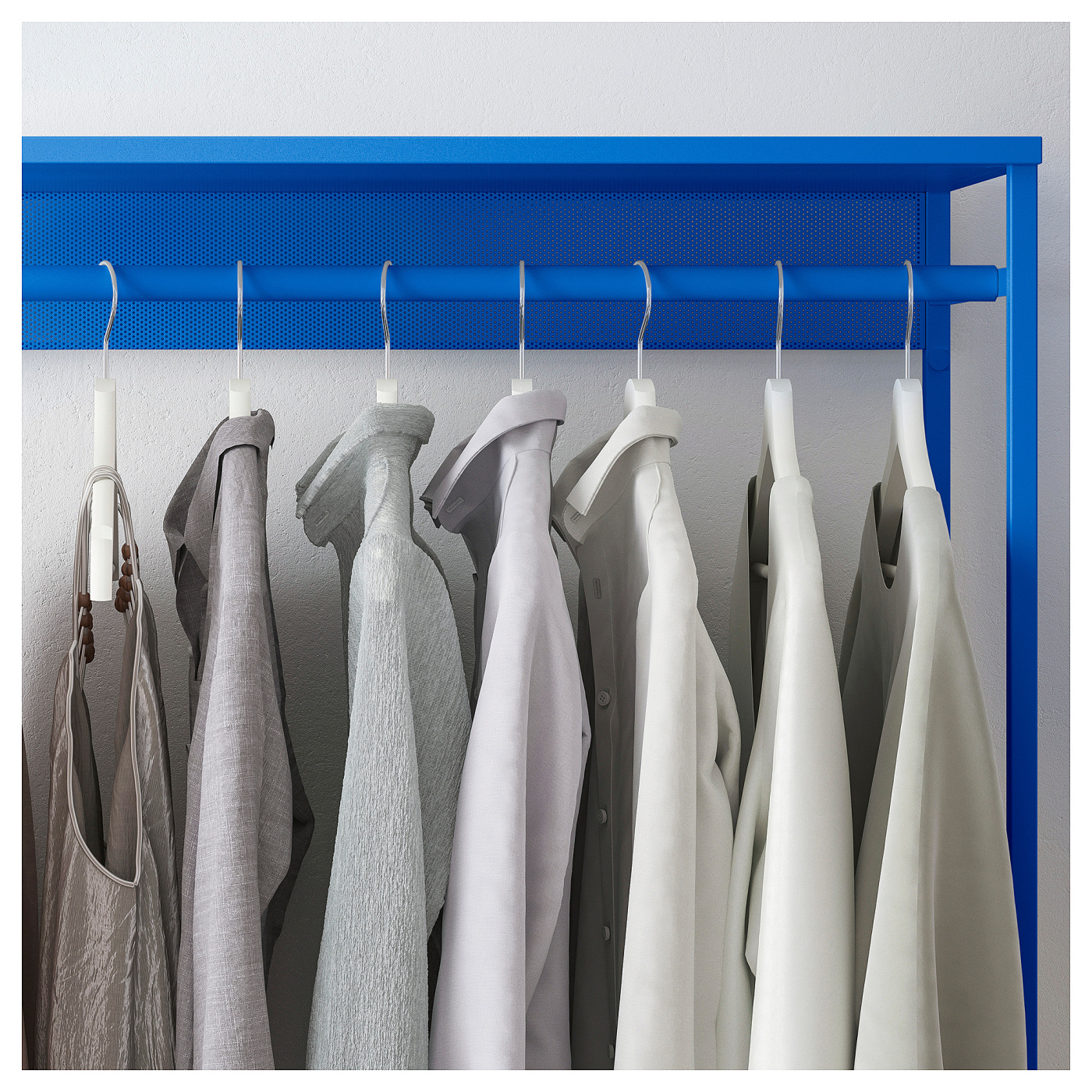 PLATSA open clothes hanging unit blue - IKEA