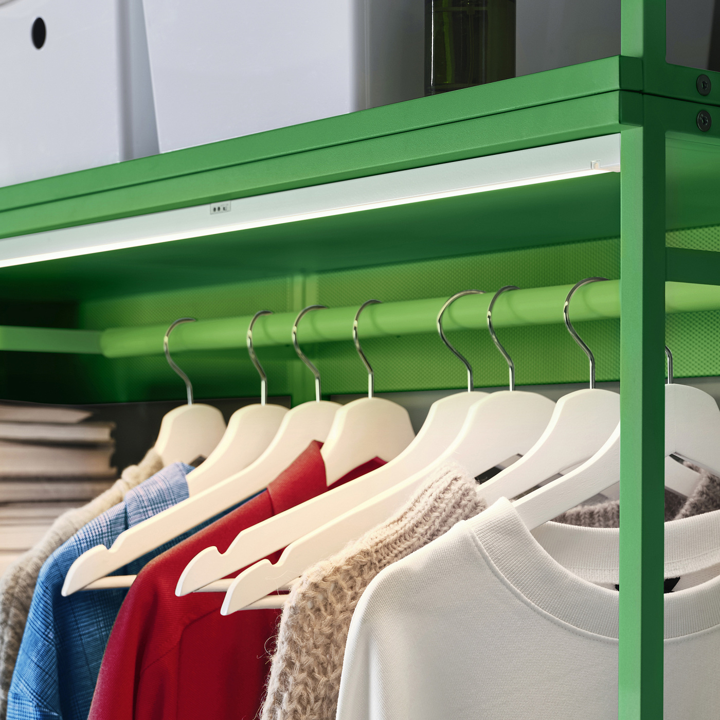 PLATSA open clothes hanging unit green - IKEA