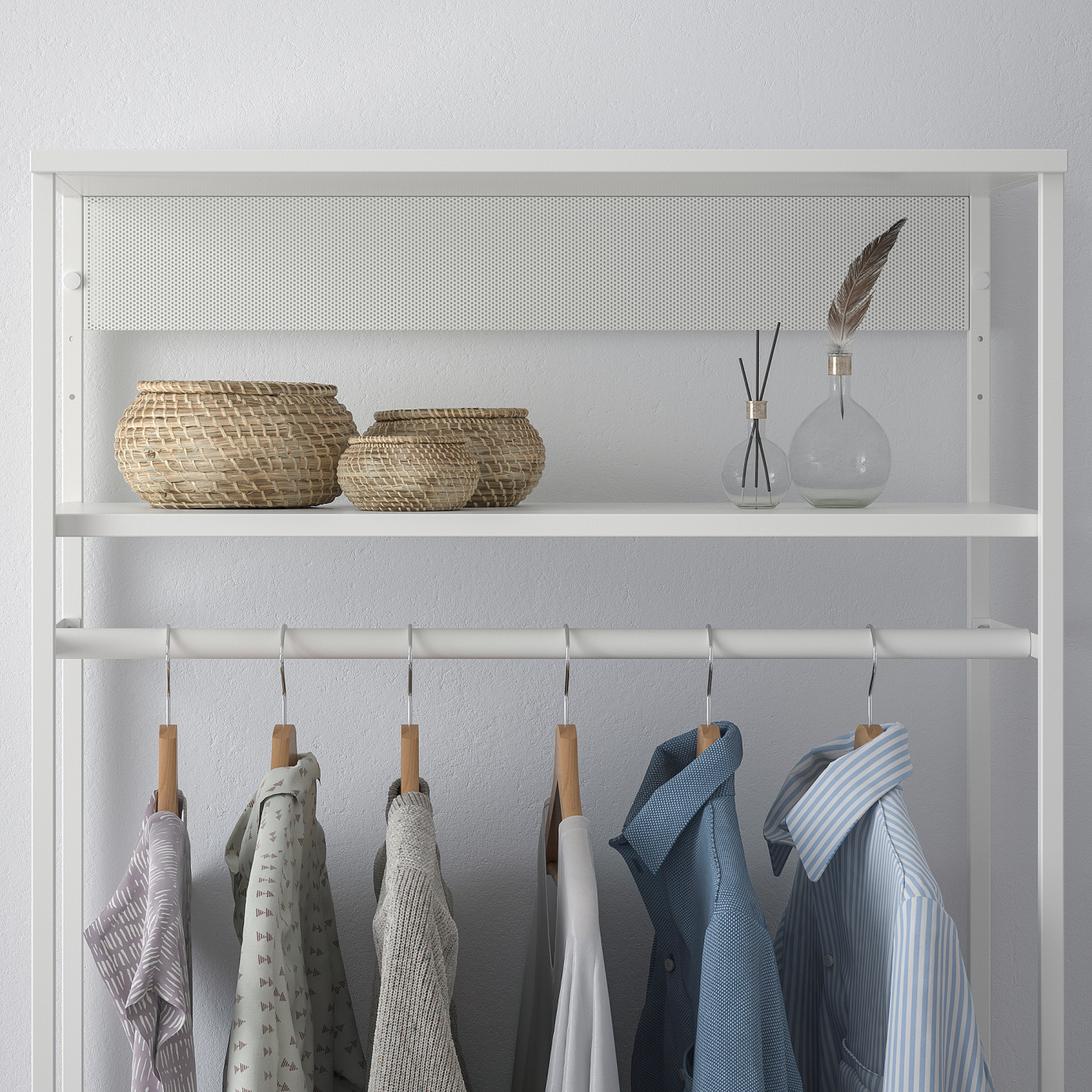 PLATSA open clothes hanging unit white - IKEA