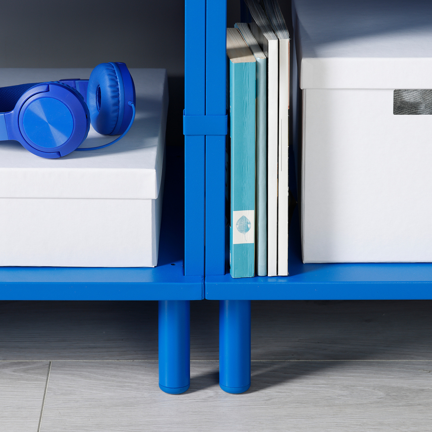 PLATSA open shelving unit white/blue - IKEA