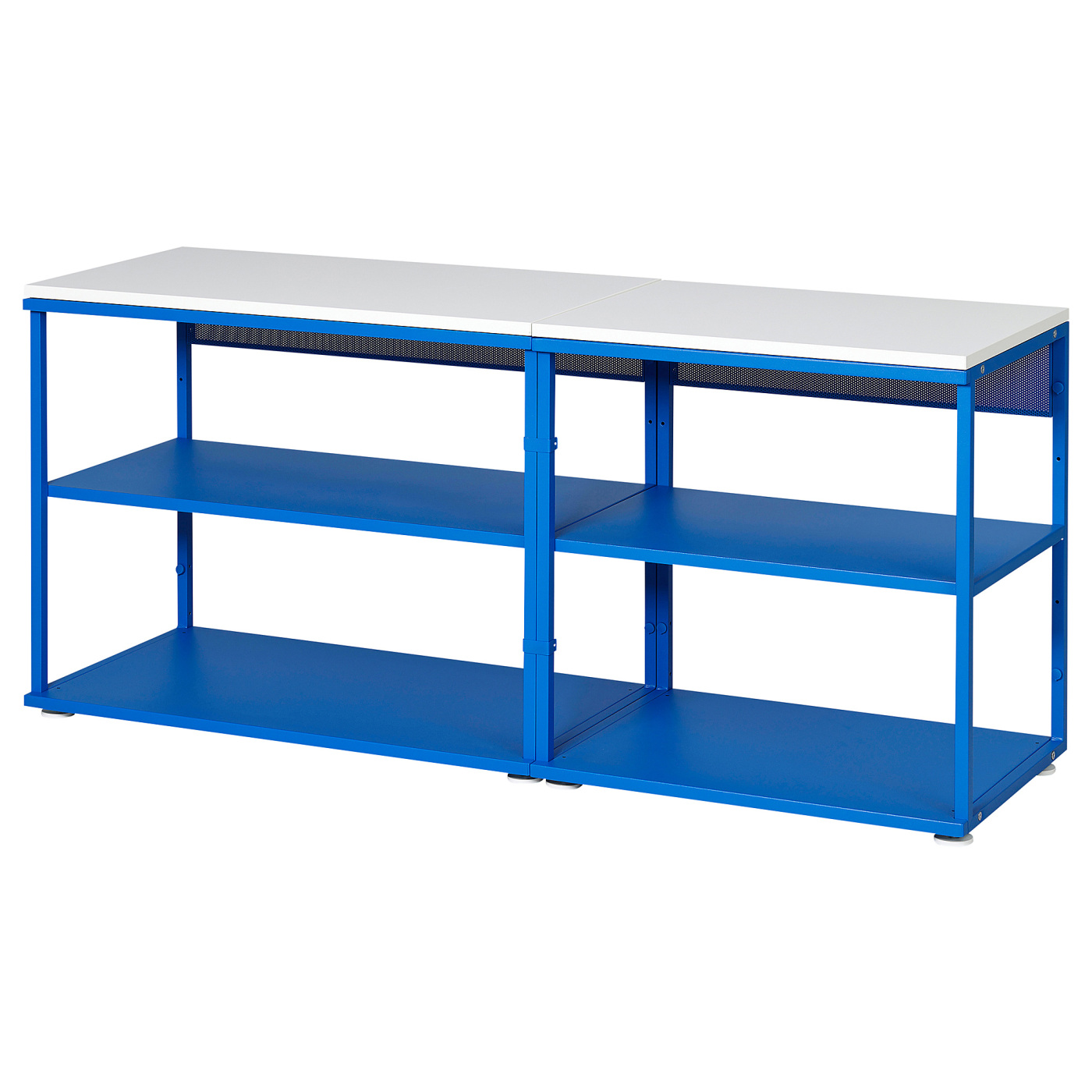 PLATSA open shelving unit white/blue - IKEA