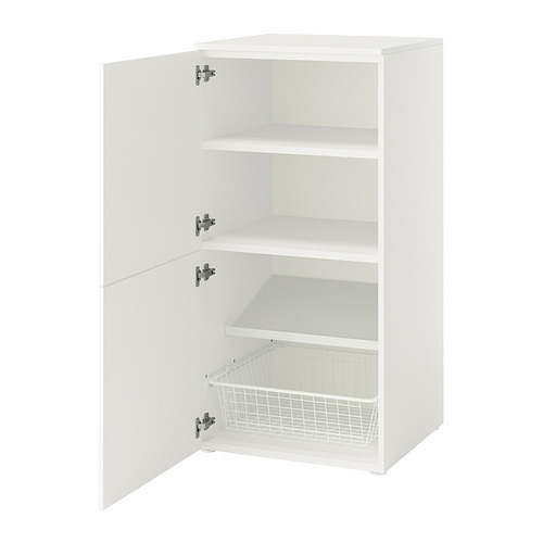 PLATSA storage combination with doors white Fonnes/white - IKEA
