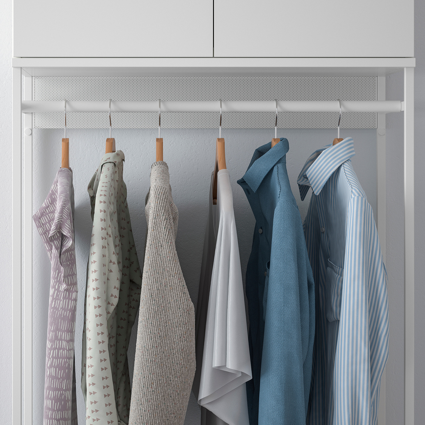 PLATSA wardrobe with 2 doors+3 drawers white/Fonnes white - IKEA