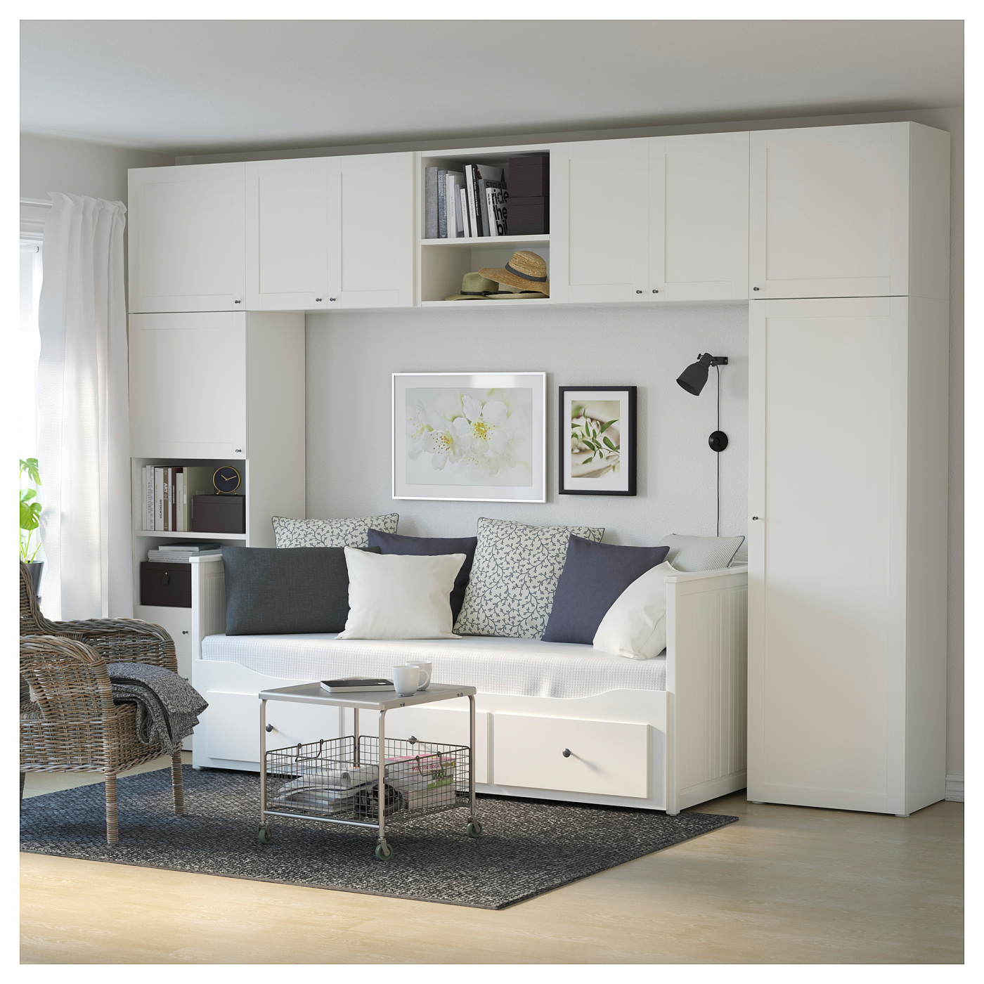 PLATSA wardrobe with 8 doors+3 drawers white/Fonnes Sannidal - IKEA