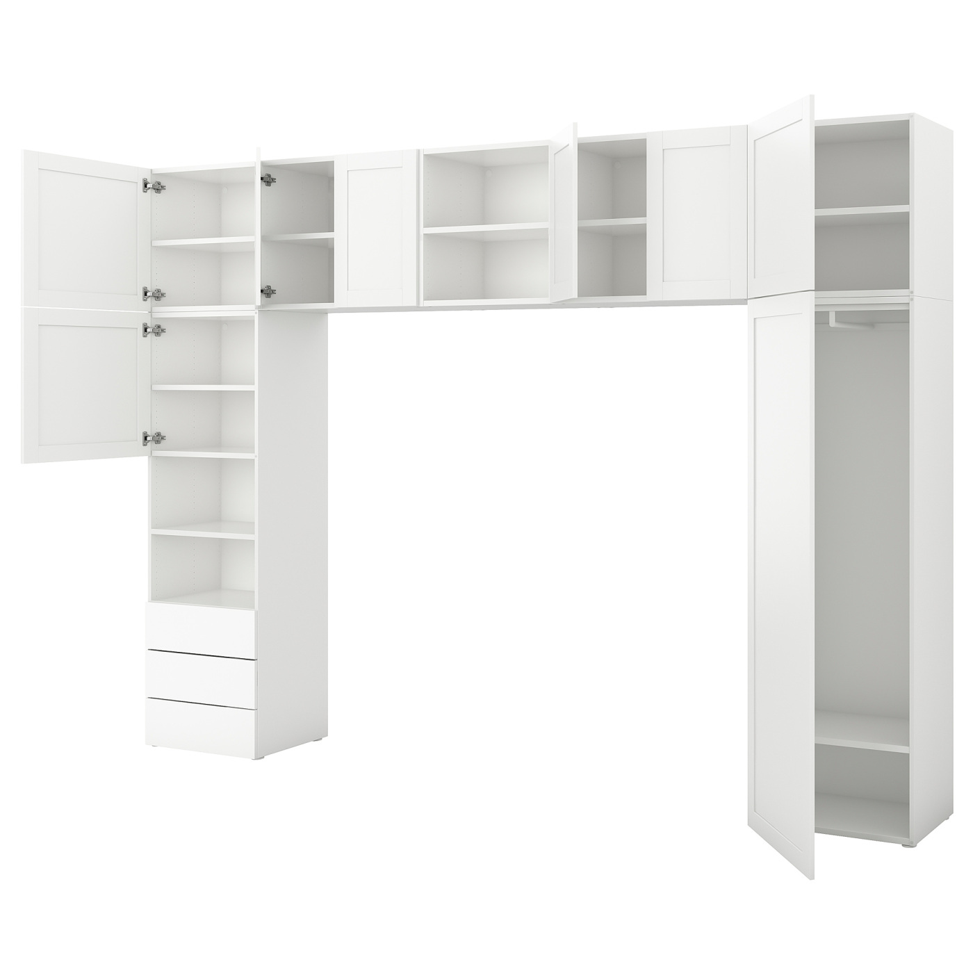 PLATSA wardrobe with 8 doors+3 drawers white/Fonnes Sannidal - IKEA PLATSA wardrobe with 8 doors+3 drawers white/Fonnes Sannidal - IKEA