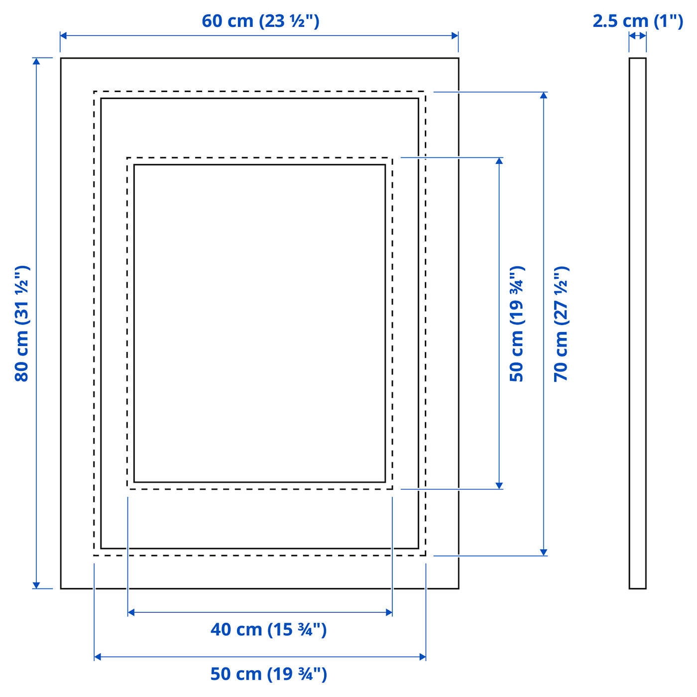 PLOMMONTRÄD frame white stained pine effect - IKEA