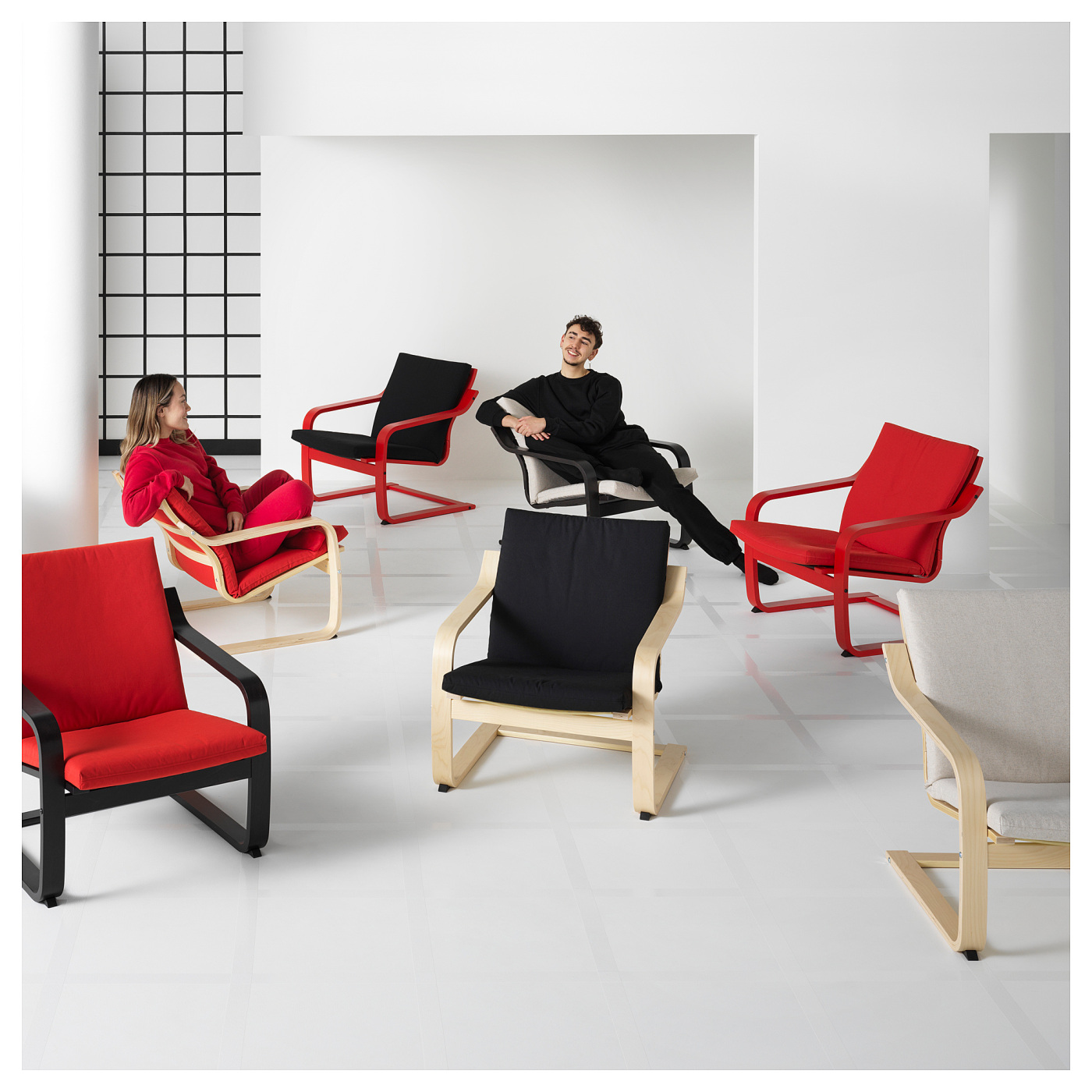 POÄNG low-back armchair black-brown/Vissle black - IKEA