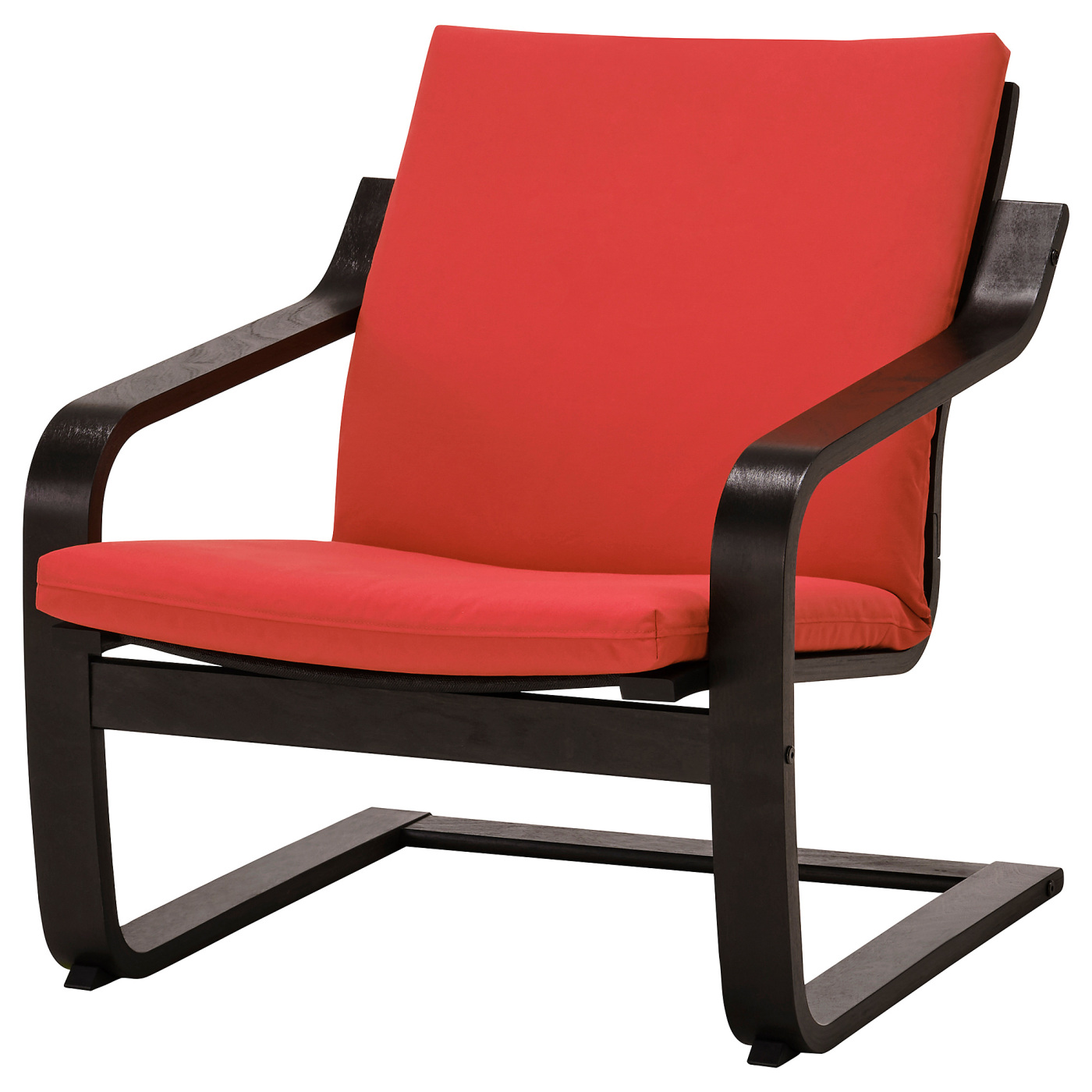 POÄNG low-back armchair black-brown/Vissle red - IKEA POÄNG low-back armchair black-brown/Vissle red - IKEA