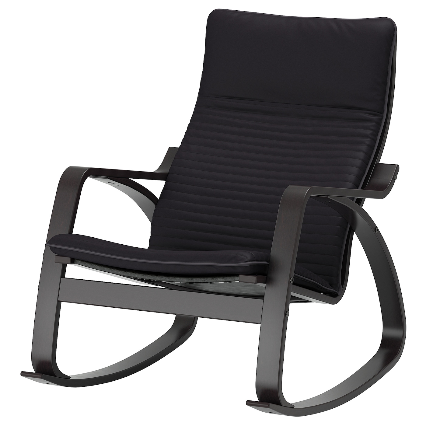 POÄNG rocking-chair black-brown/Knisa black - IKEA