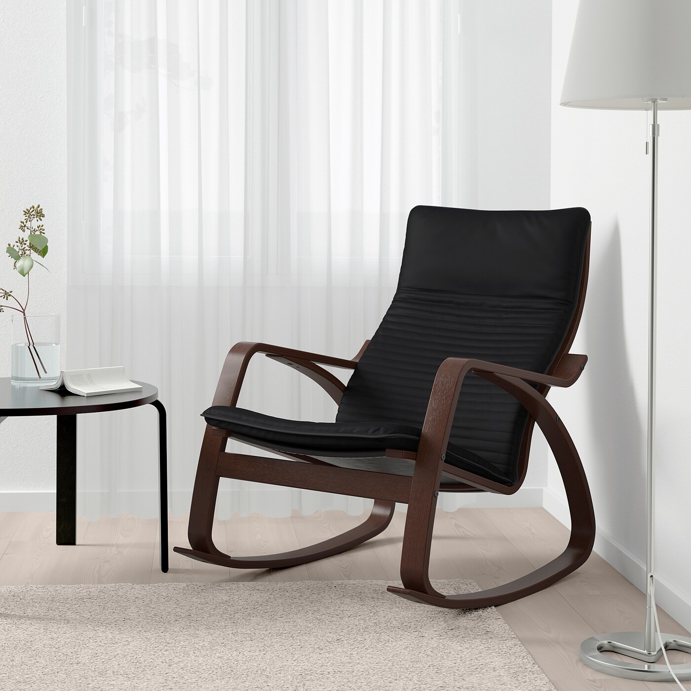 ☆poa☆ POÄNG rocking-chair brown/Knisa black - IKEA