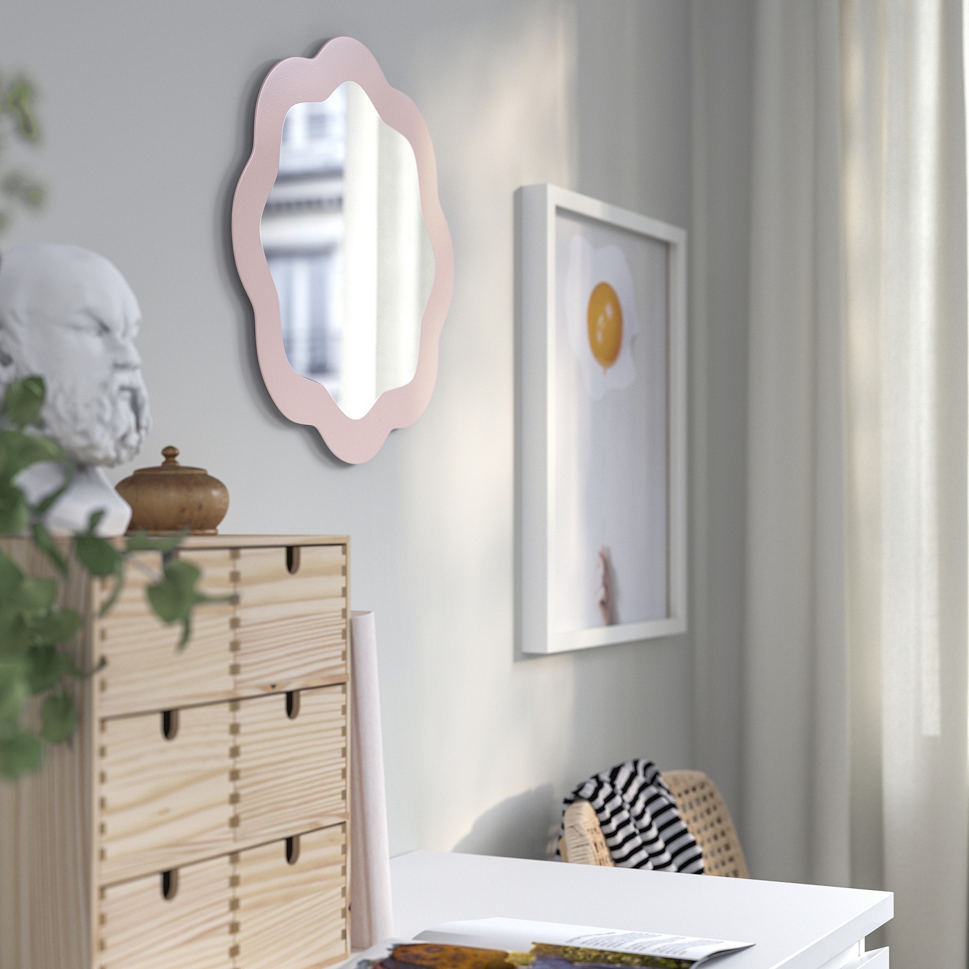PRUNKHALLON mirror light pink - IKEA