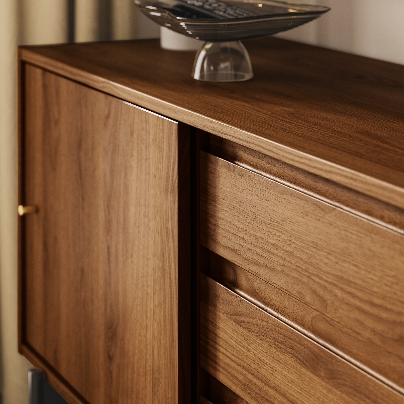 RÅDMANSÖ TV bench brown walnut effect - IKEA