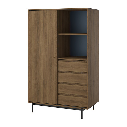 RAKKESTAD wardrobe with sliding doors black-brown - IKEA