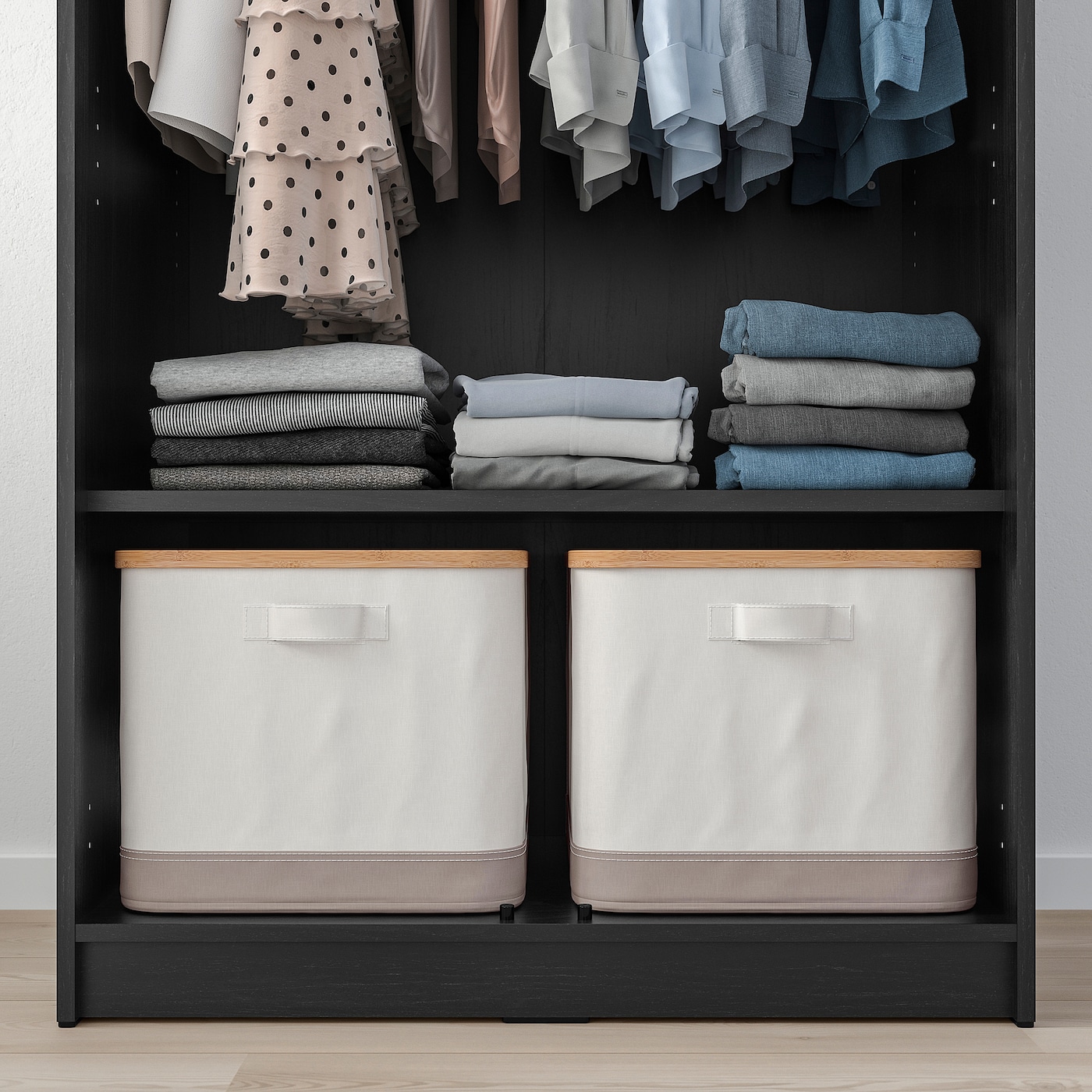 RAKKESTAD wardrobe with 2 doors black-brown - IKEA