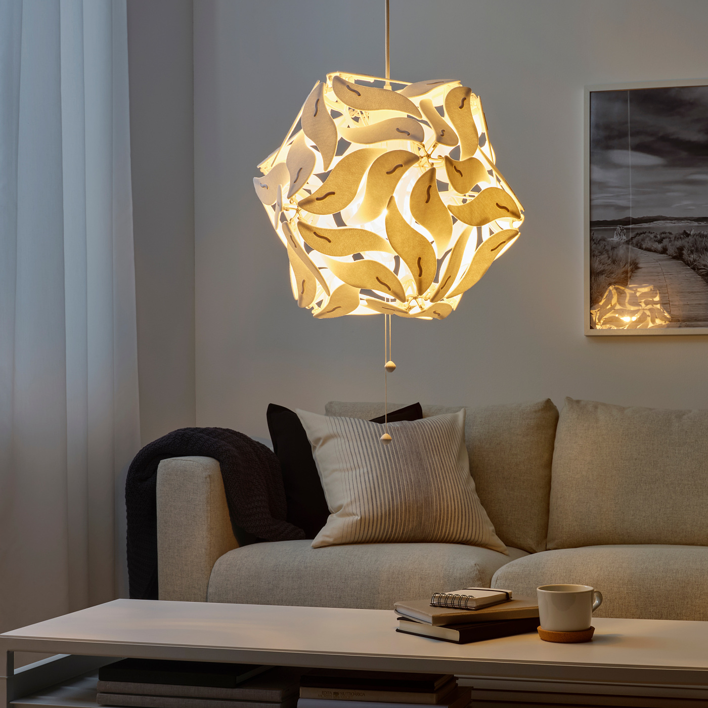 RAMSELE pendant lamp flower/white - IKEA
