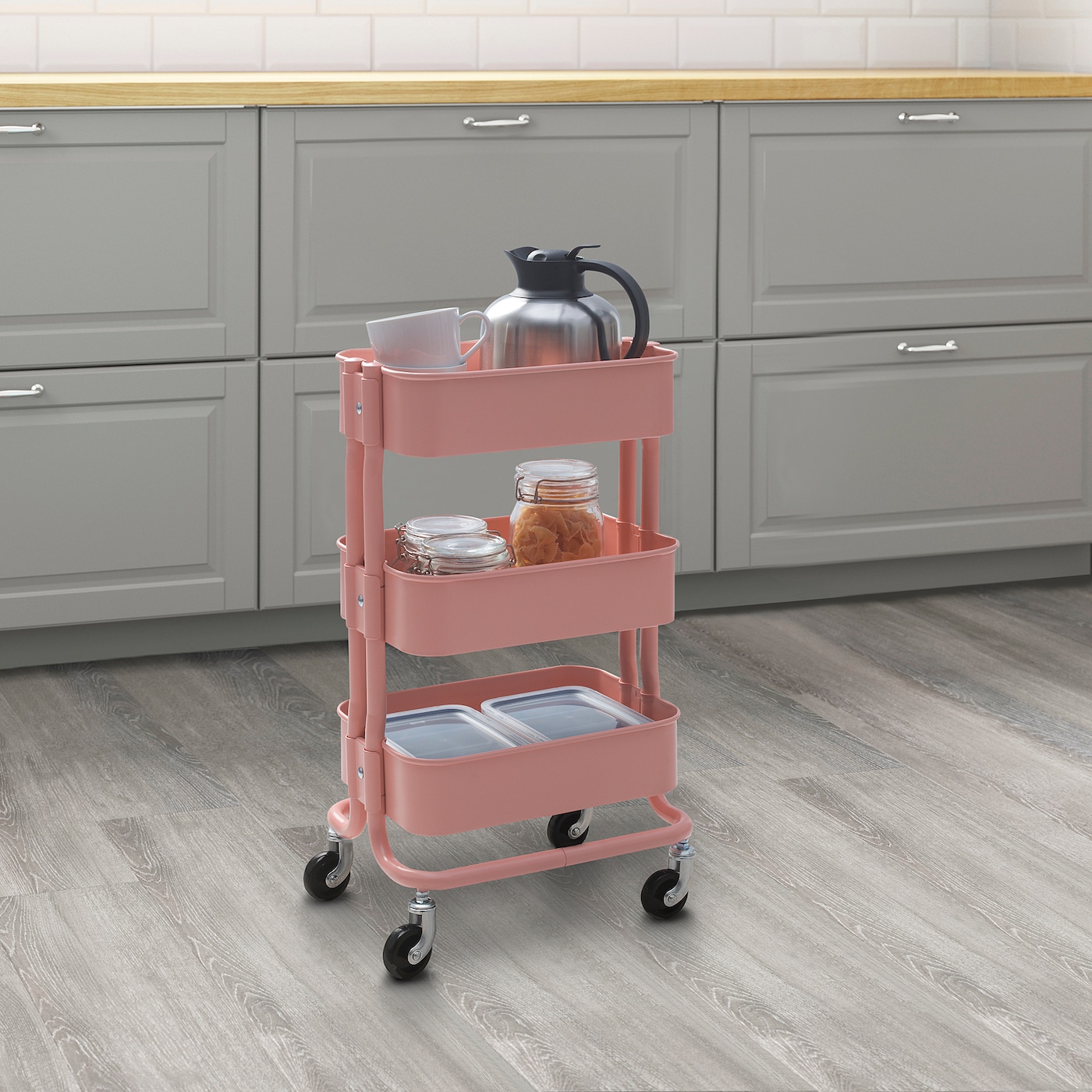 RÅSHULT trolley pink-red - IKEA