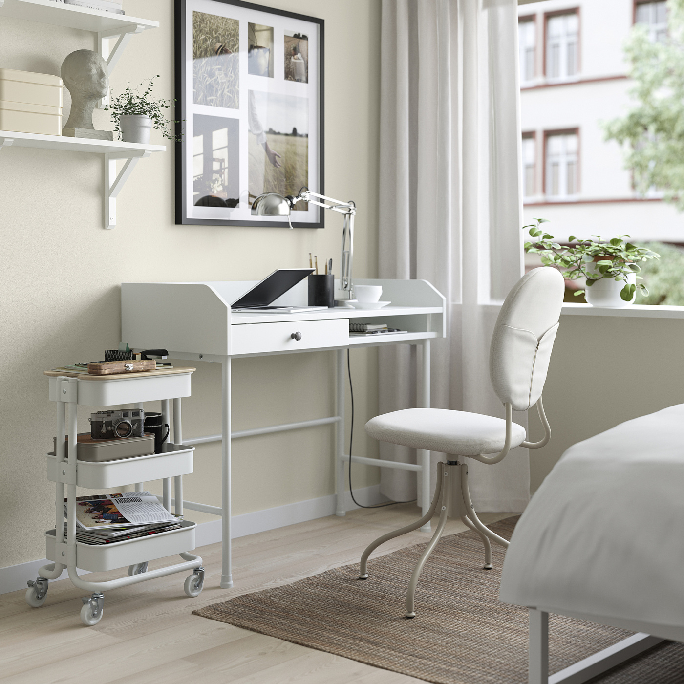 RÅSKOG / NORRÅVA trolley with lid white - IKEA