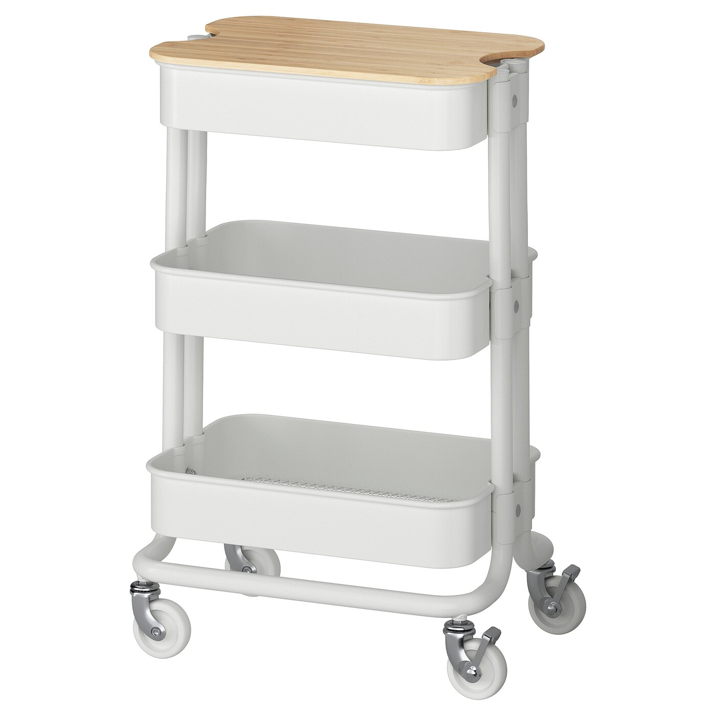RÅSKOG / NORRÅVA trolley with lid white - IKEA